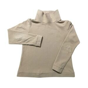Dudley Stephens Womens M Tan Brown Park Slope Fleece Turtleneck USA Tuckernuck